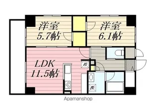 CENTRAL S 砂山町【11階】の間取り