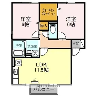 セジュール善 B【2階】の間取り