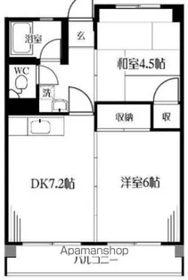 ネイヴィーフィールド井土ヶ谷【4階】の間取り