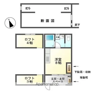 アトレ高町【1階】の間取り