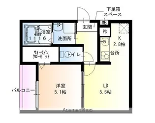 フジパレス羽衣Ⅱ番館【2階】の間取り