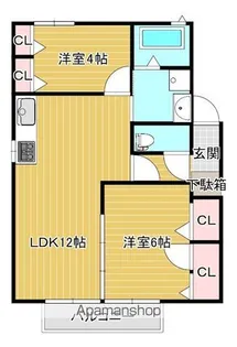 サンシャイン D棟【201号室】の間取り