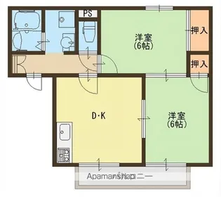 メゾンエルドラド【A203号室】の間取り