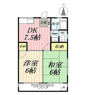 平野ハイツ【3階】の間取り