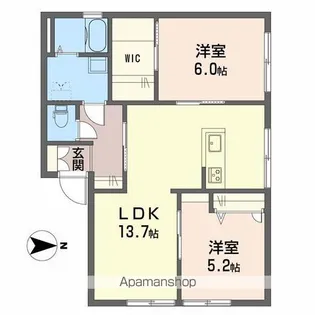 KABIEN A棟【1階】の間取り