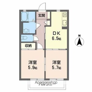 シャーメゾン ドラジェ E棟【2階】の間取り