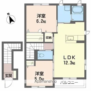 シャーメゾンエーデルハイム【C207号室】の間取り