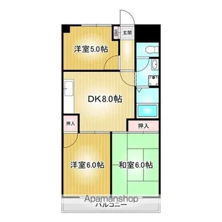 森ハイツ【3階】の間取り