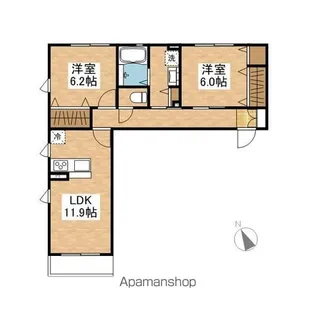 ラ・ルーチェ【202号室】の間取り
