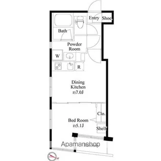 グランツルクサス神田【5階】の間取り