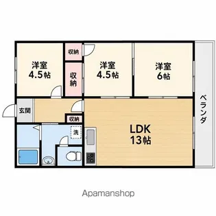 グランレナジア姫路【3階】の間取り