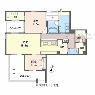 ミュリエル箕面【2階】の間取り