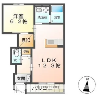 (仮称)神栖市大野原アパート【107号室】の間取り
