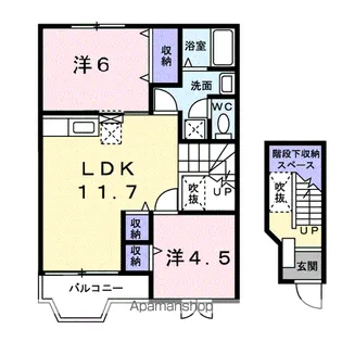 ベルフラワー【2階】の間取り