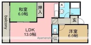 プリミエール岩野Ⅰ【3階】の間取り
