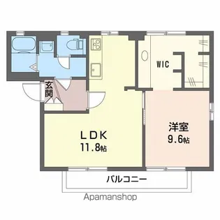 クレセントⅠ【102号室】の間取り