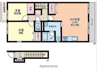 ルミナスコート馬橋【2階】の間取り