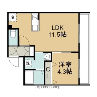 AUREA TERRACE【305号室】の間取り