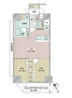 プレシス浅草雷門【2階】の間取り