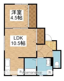 ワイズテラス関屋大川前【1階】の間取り