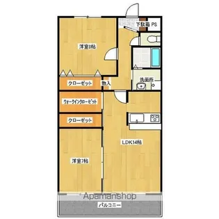 サンメゾン松井【2階】の間取り