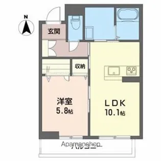 グランドスクエア開成【1階】の間取り