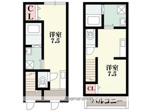 プリッ2少林寺町西【10110号室】の間取り