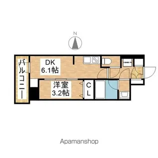 ルネフラッツ今池駅前SOUTH【4階】の間取り