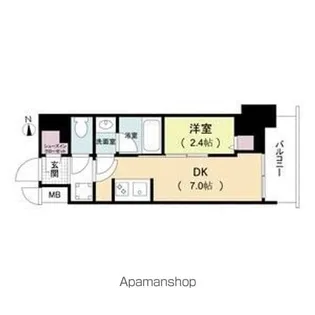 ルネフラッツ松屋町駅前【2階】の間取り