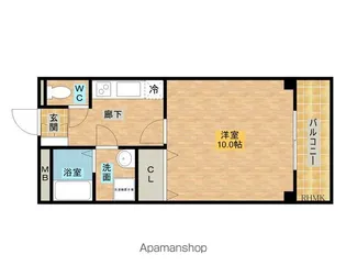 しろくまマンション【302号室】の間取り