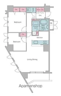 レジディアタワー中目黒【3階】の間取り