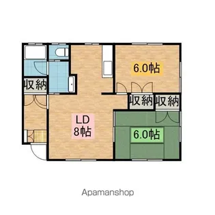ラヴィ・アンローズ・ヴェール【1階】の間取り