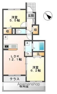 サンハイツ2【1階】の間取り
