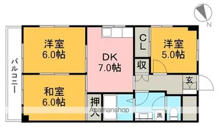 汐江ハイツ【4階】の間取り