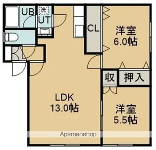 MAISON HORI(メゾンホリ)【102号室】の間取り