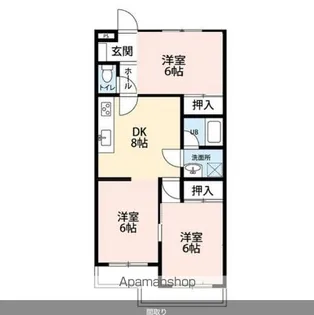ウィステリア藤Ⅰ【205号室号室】の間取り