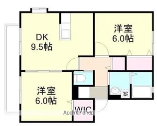 サンビレッジコスモス B棟【201号室】の間取り