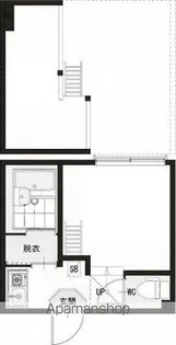 ジオメトリ和泉【1階】の間取り