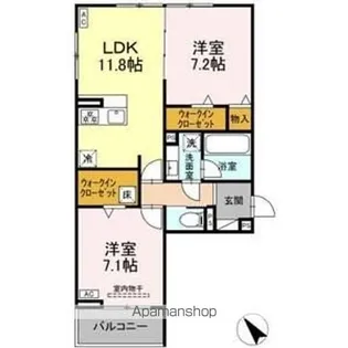 カーサ・セレナ【1階】の間取り