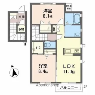グランツコート【2階】の間取り