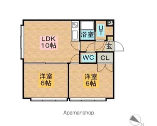 プログレスコート壱番館【3階】の間取り