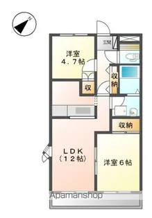 ピュアフレンド【105号室】の間取り