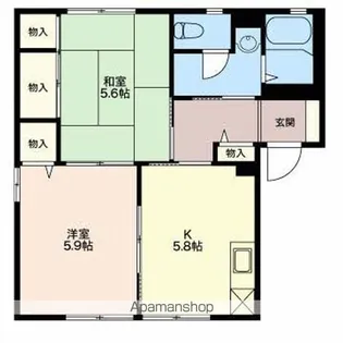グリーンハイツ島立【B101号室】の間取り