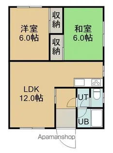 あゆみ荘【1-右号室】の間取り