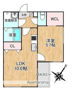 CRECIA井尻Ⅱ【2階】の間取り