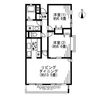 LANAI GRACE KUNITACHI【1階】の間取り