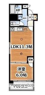 朝日プラザエザース堤通雨宮町Ⅱ【301号室】の間取り