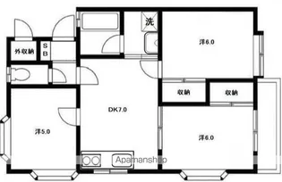 グランドメゾンシブヤ3号棟【2階】の間取り