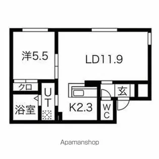 KENT COLLECTION Ⅲ【302号室】の間取り