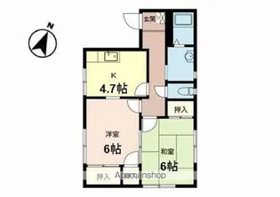 プラム・ナイン【1階】の間取り